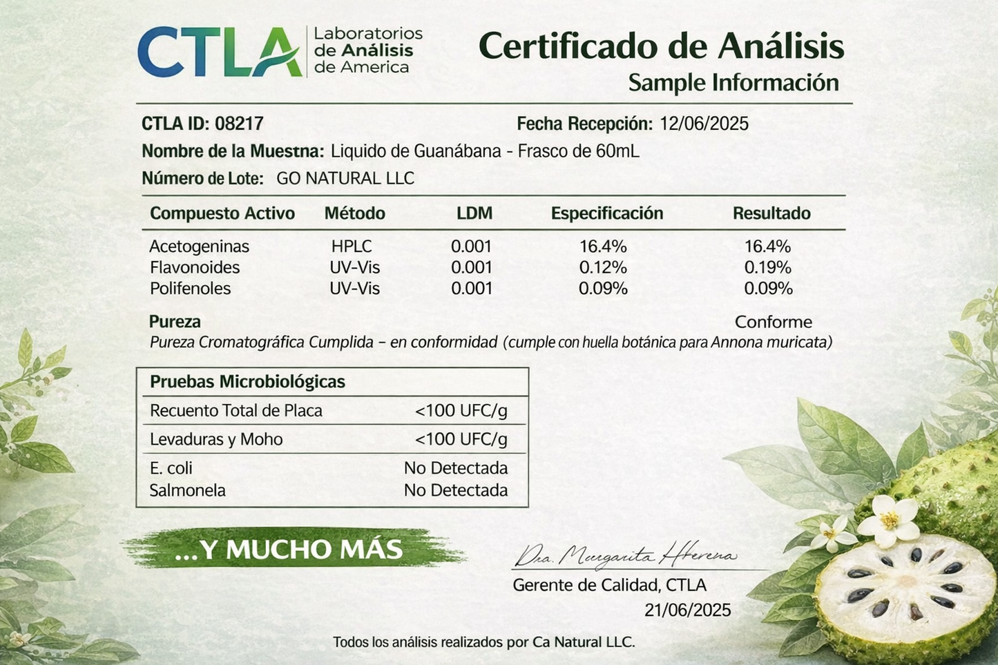 Extracto de Guanábana Orgánico en Gotas