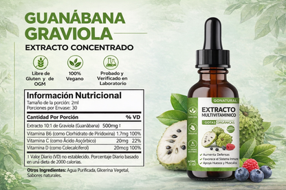 Extracto de Guanábana Orgánico en Gotas