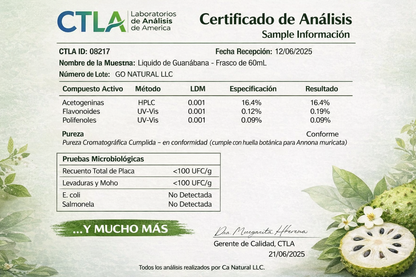 Extracto de Guanábana Orgánico en Gotas